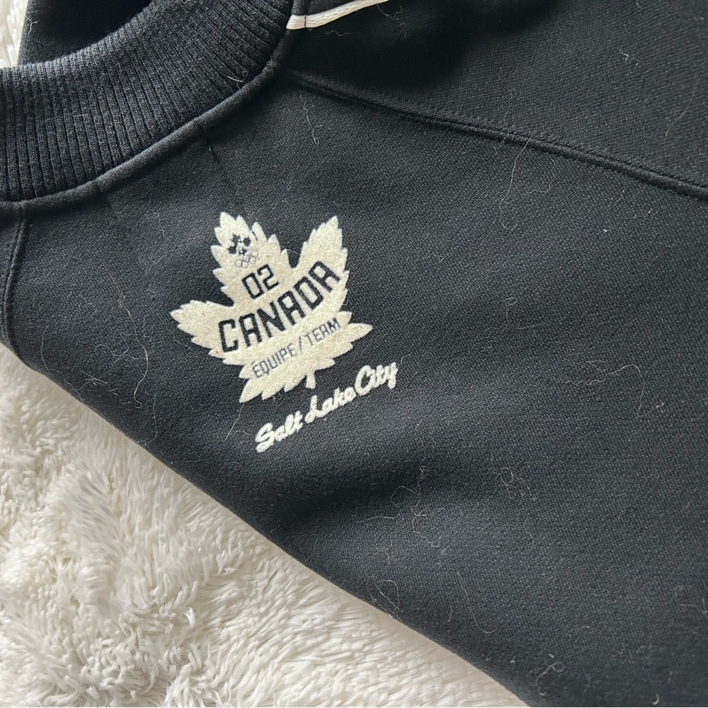Roots Black Jacket with White and Burgundy Canada Crest - Picture 3 of 9